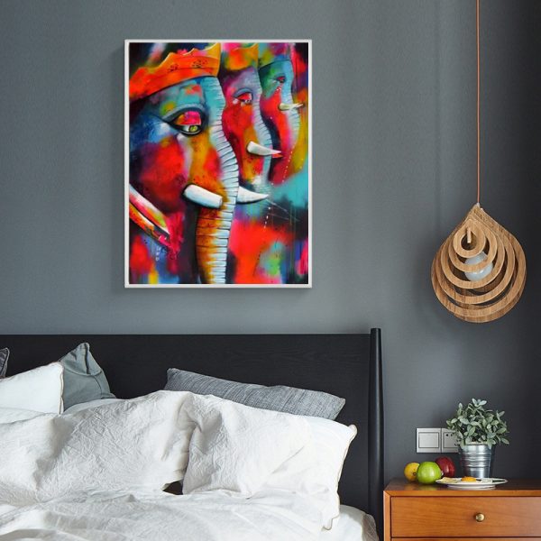 Animal Colorful Elephants Beautiful