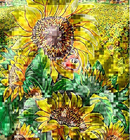 Scene Sunflower Light And Hope