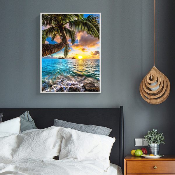 Scene Sunshine Ocean Coconut Tree