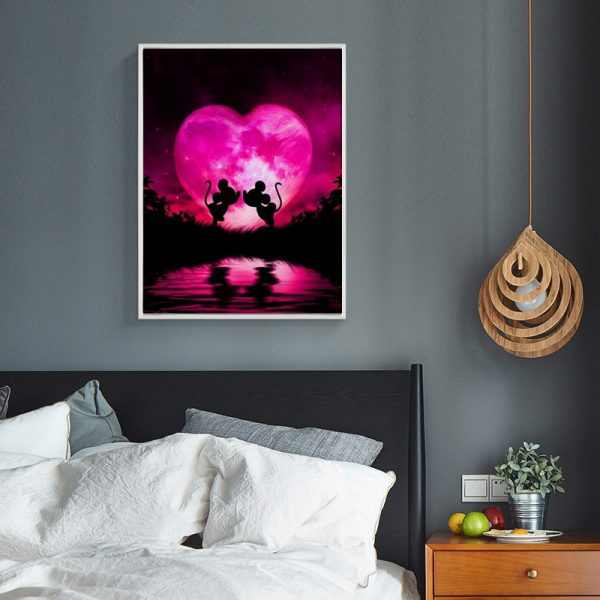 Variety Two Mickey Mouse Pink Love Light And Shadow