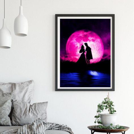 Variety Pink And Blue Moonlight And Lake Couples