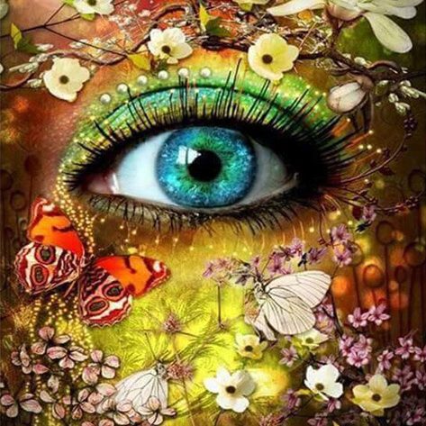 Variety Green Eyes In The Flowers Creative