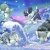 Cute Animals Play In Winter