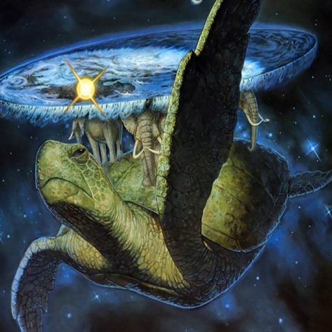 The Tortoise In The Fantasy World Carries An Elephant On Its Back