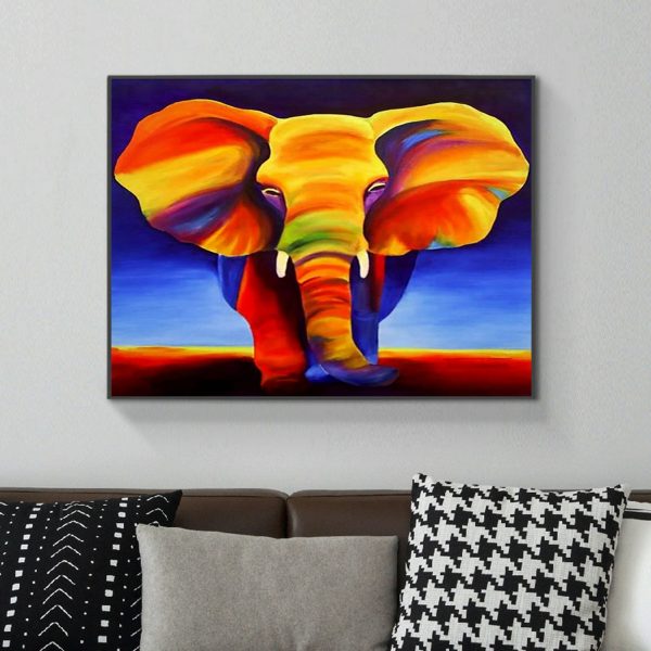 Colorful Vivid Elephant Artwork