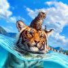 Tiger And Kitten Cute Match
