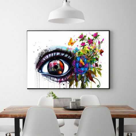 Eyes Painted On Canvas